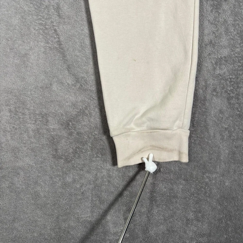 Adidas Originals Mens M Cream Trefoil Logo Fleece Jogger Sweatpants HE9410 32x32